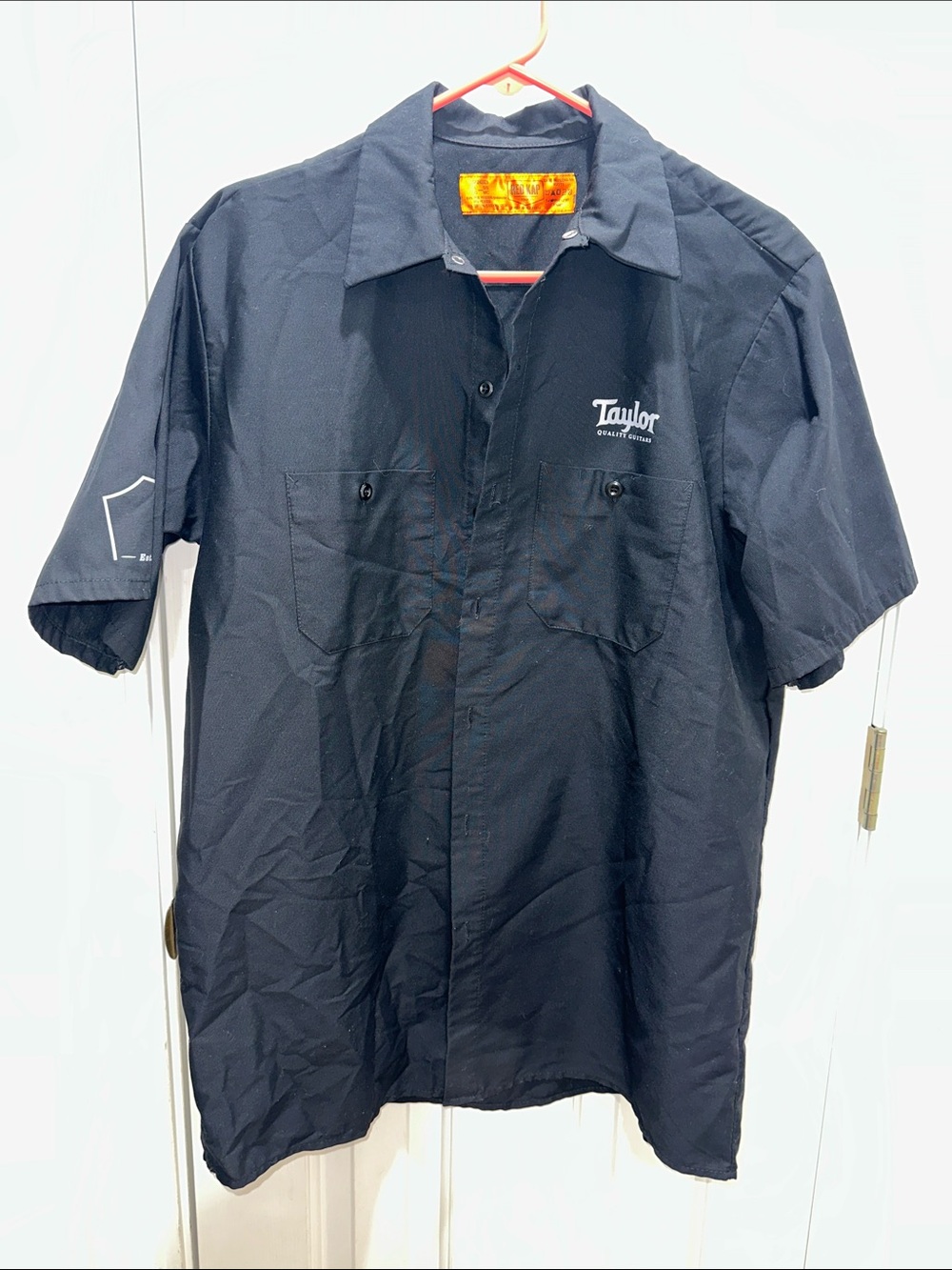 Taylor Black Short-Sleeve Button-Up Work Shirt